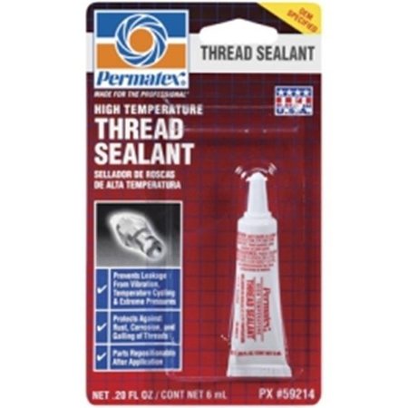 Permatex Permatex PTX59214 6 ml Tube Carded High Temperature Thread Sealant - Case of 12 PTX59214